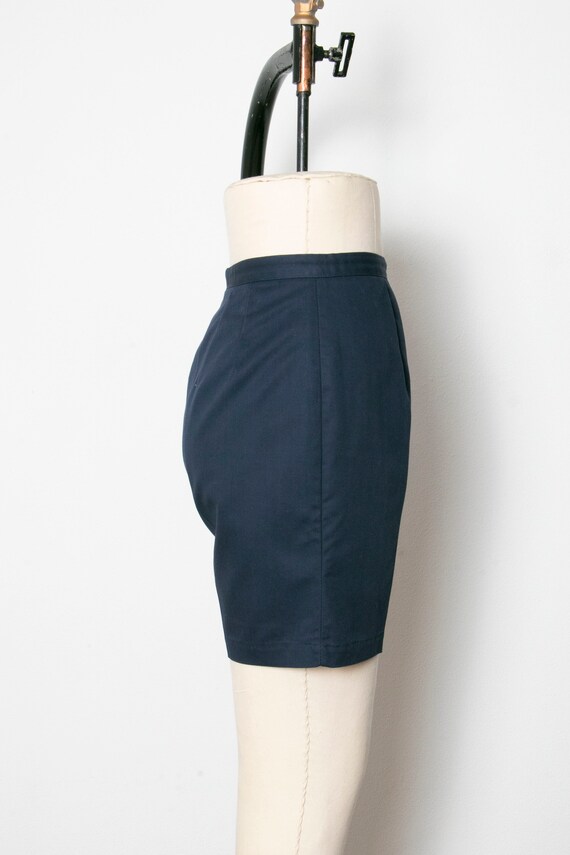 1960s Shorts High Waist Cotton Pin Up S - image 3