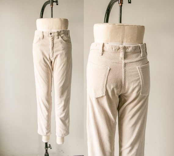 1970s Cords Corduroy Pants High Waist M - image 1