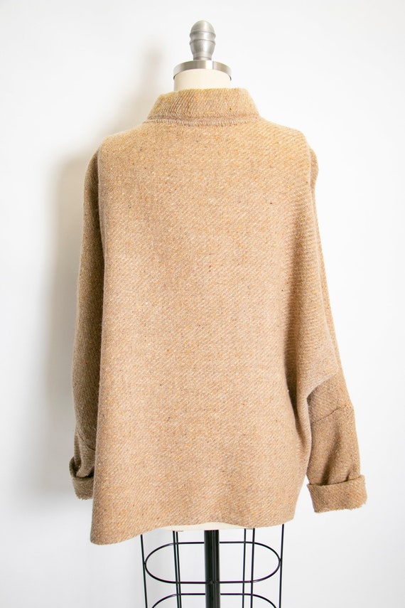 1980s Sweater Wool Woven Cardigan S - image 2