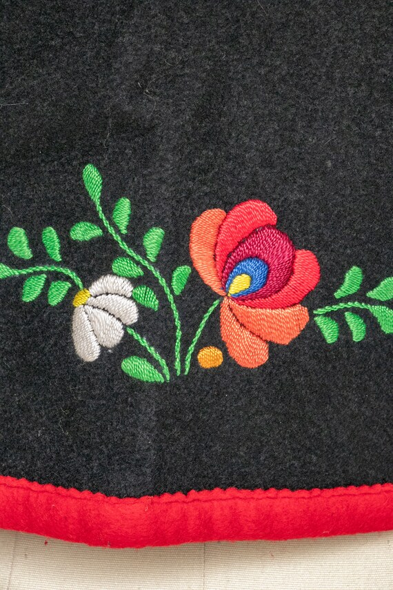 1970s Ethnic Vest Wool Embroidered Waistcoat S - image 9