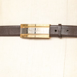 1980s Pierre Cardin Belt Designer Leather Logo image 2