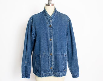 1970s Denim Jacket Blue Jean Chore Jacket M