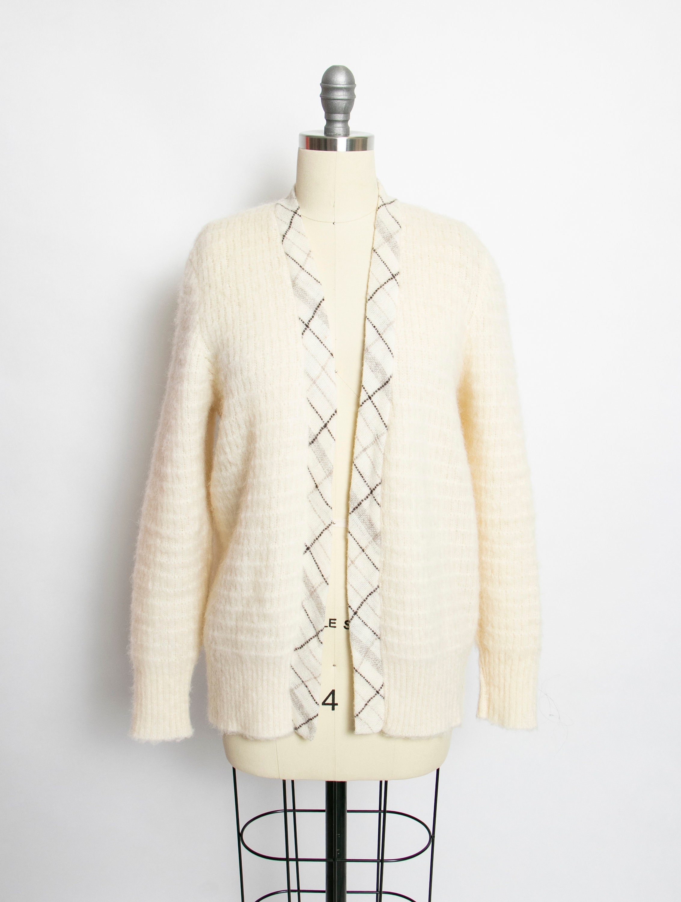 1970s Sweater Wool Icelandic Cardigan M 