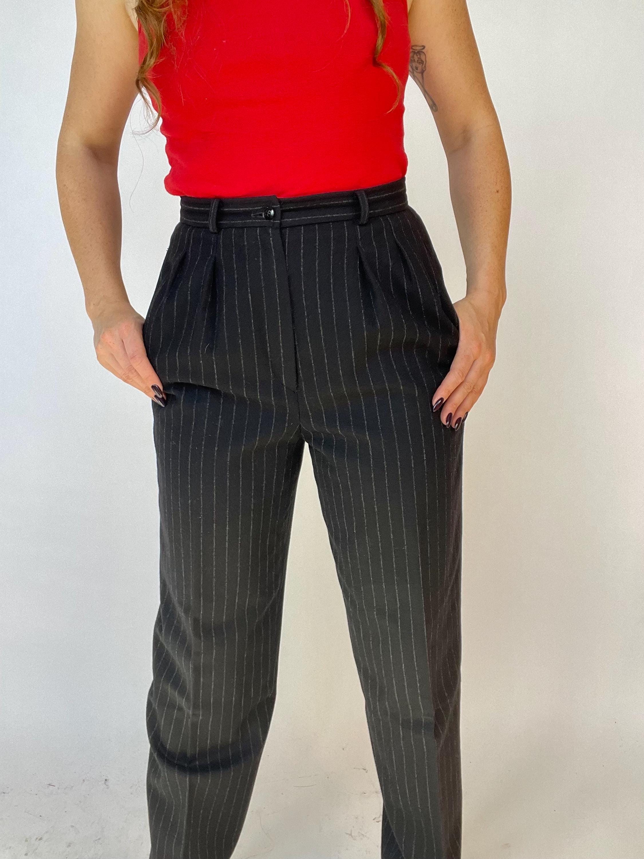 【極太】【80s】vintage stripe slacks pants 80s Stripe Pants - Etsy