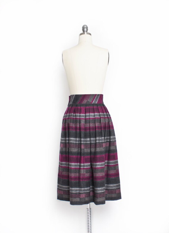 1980s Skirt DVF Diane Von Furstenberg Wool Stripe… - image 3