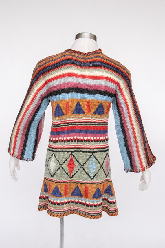 1970s Young Edwardian Knit Cardigan Sweater Strip… - image 2