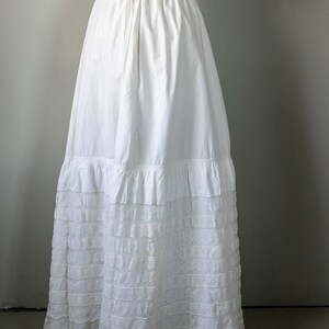 Antique Skirt Edwardian Cotton Lace Petticoat XS image 2