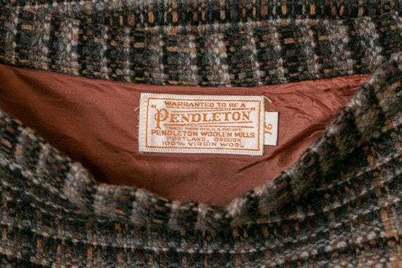 1970s Pencil Skirt Pendleton Wool Plaid M - image 8