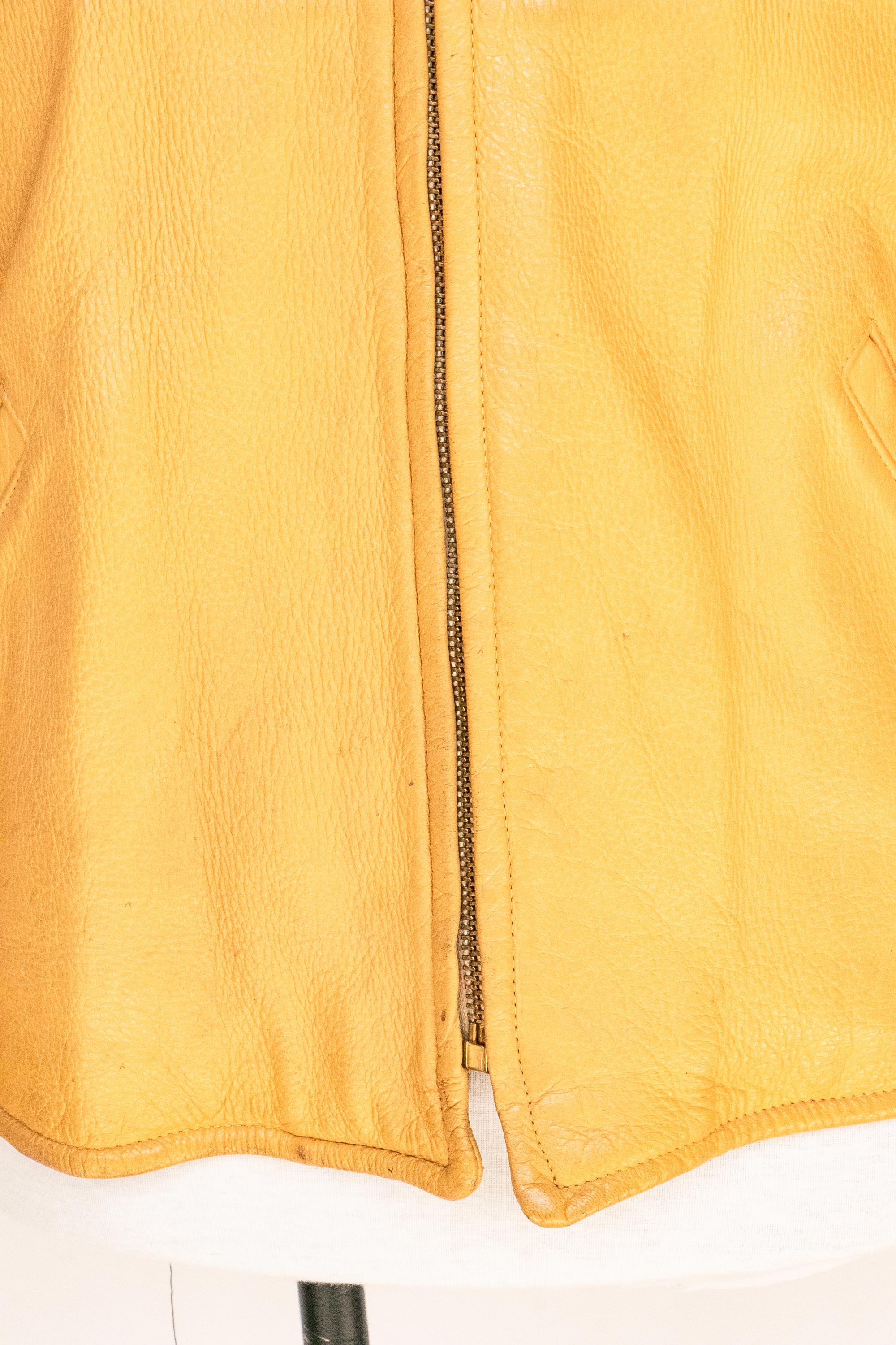 1970s Men's Buckskin Leather Jacket Zip up M - Etsy