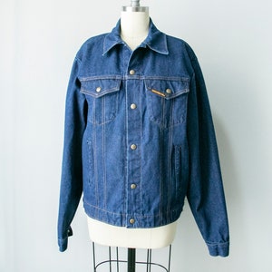 1980er Jahre Jeansjacke Saddle King Blue Jean Größe M 92cm