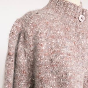 1980s Cardigan Sweater Wool Angora Fleck M image 8