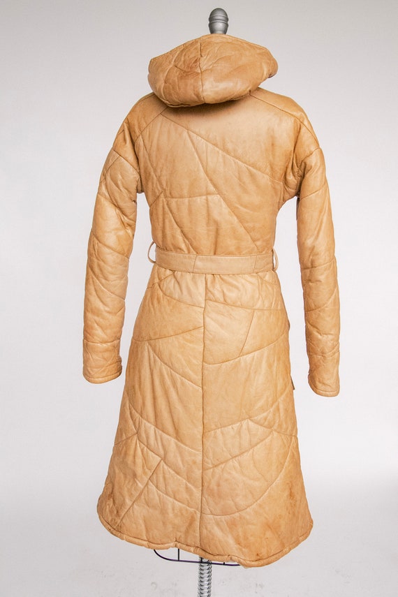 1970s Coat Deerskin Quilted Leather Finnish Jacke… - image 3