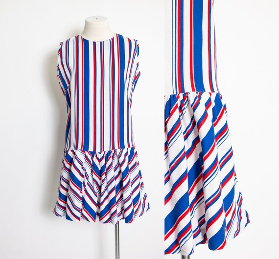 1960s Romper Striped Cotton Playsuit Medium