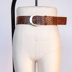 Y2K Belt Anne Klein Wide Leather Waist Cinch