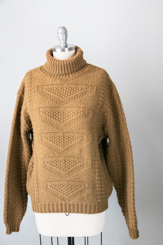 Cropped Sweater Cable Knit Chunky Hand Knit Sweater Thick Black