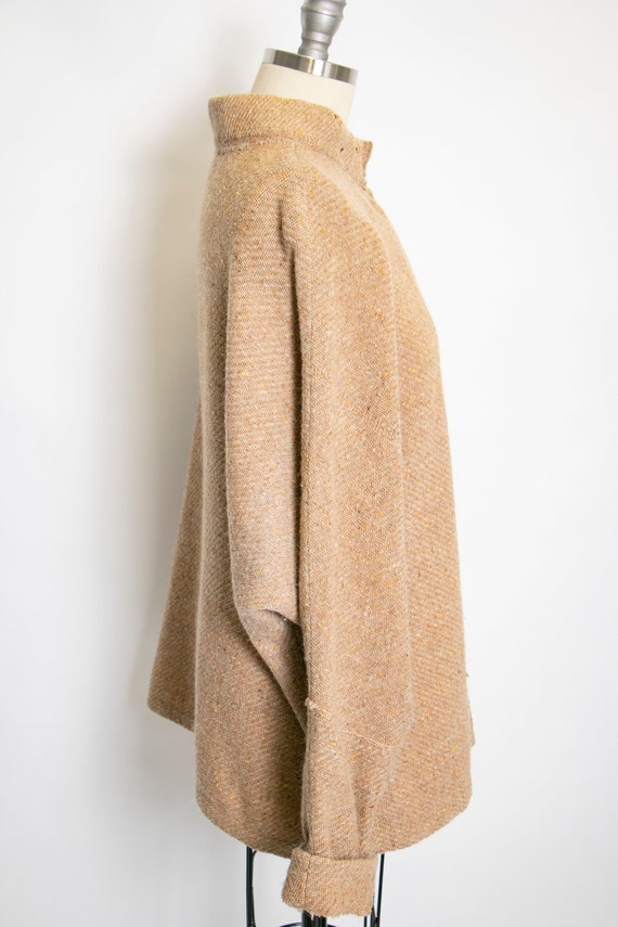 1980s Sweater Wool Woven Cardigan S - image 3