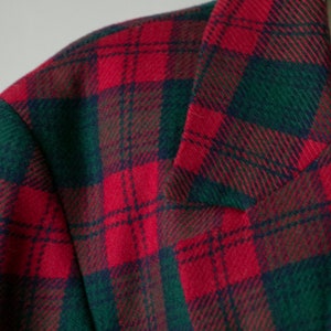 1990s Blazer Jacket Pendleton Plaid Wool XL image 8