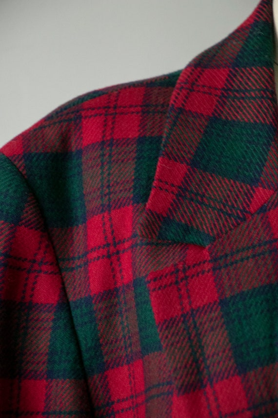 1990s Blazer Jacket Pendleton Plaid Wool XL - image 8