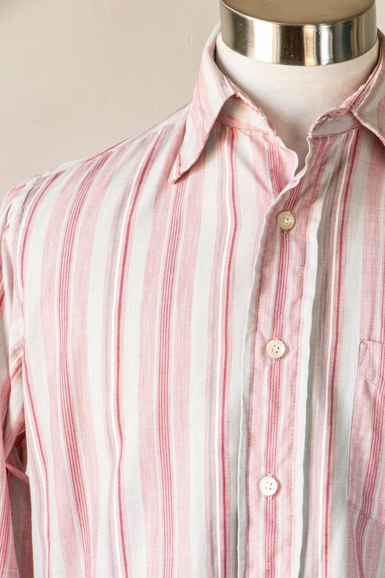 1970s Shirt Men's Striped Nordstrom M image 2