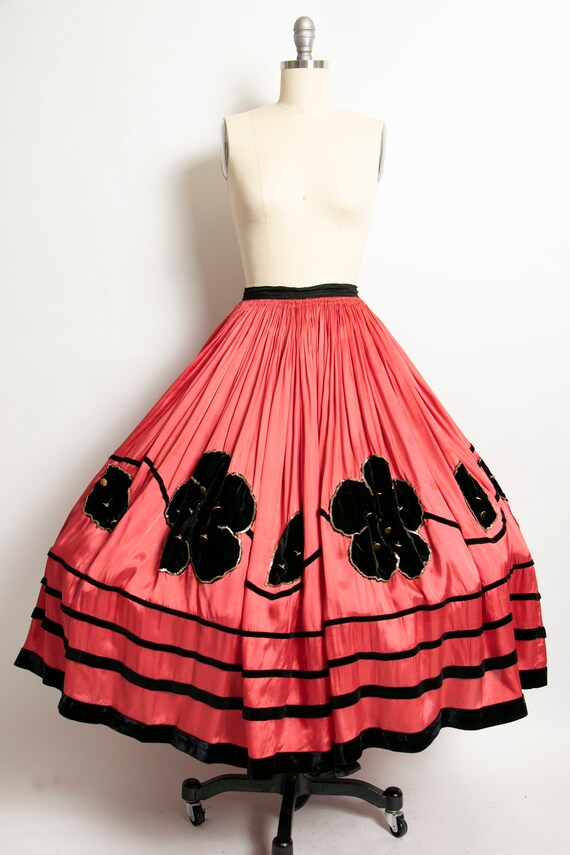 1920s Skirt Full Circle Folk Embellished Costume 3