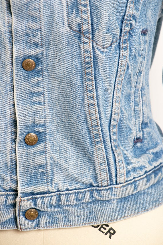 1990s Denim Jacket Cropped Blue Jean S - image 6