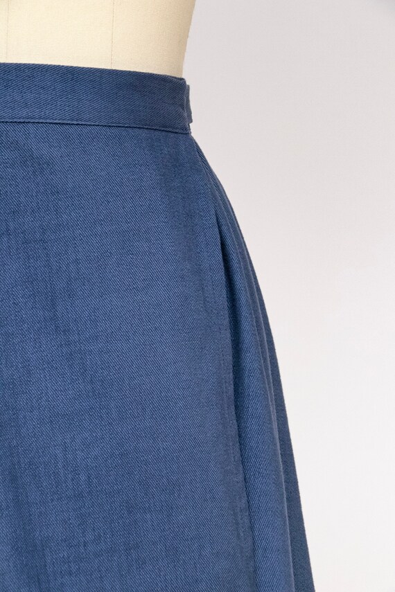 1970s Wrap Skirt Cotton Denim Patchwork M - image 8