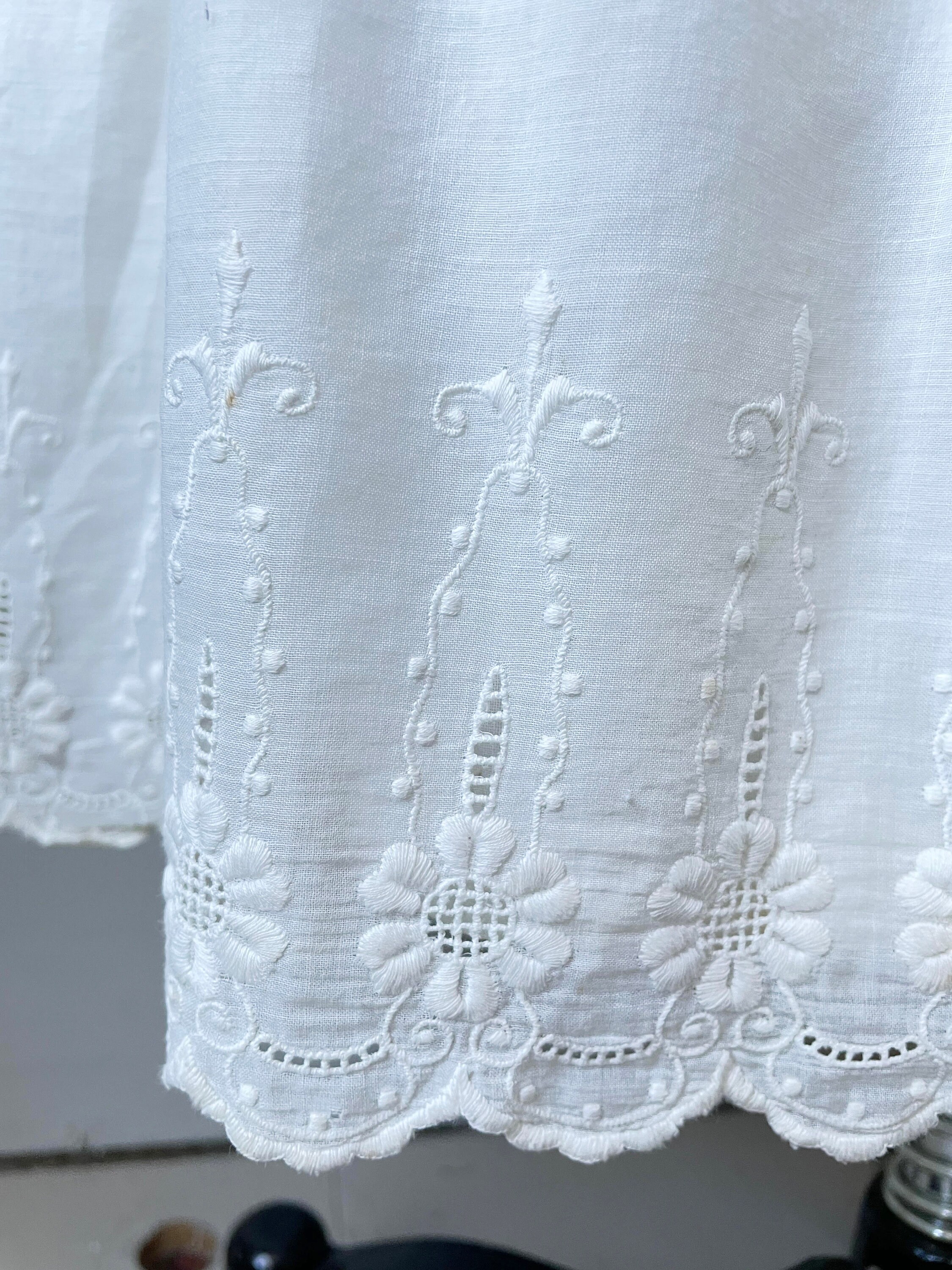 Antique Skirt Edwardian Cotton Lace Petticoat XS | Etsy