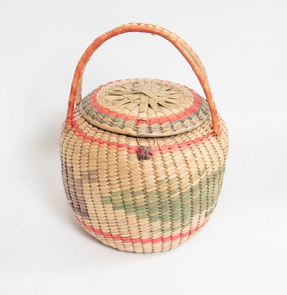 Basket Purse Mexican Rattan Woven Rabbit Market To