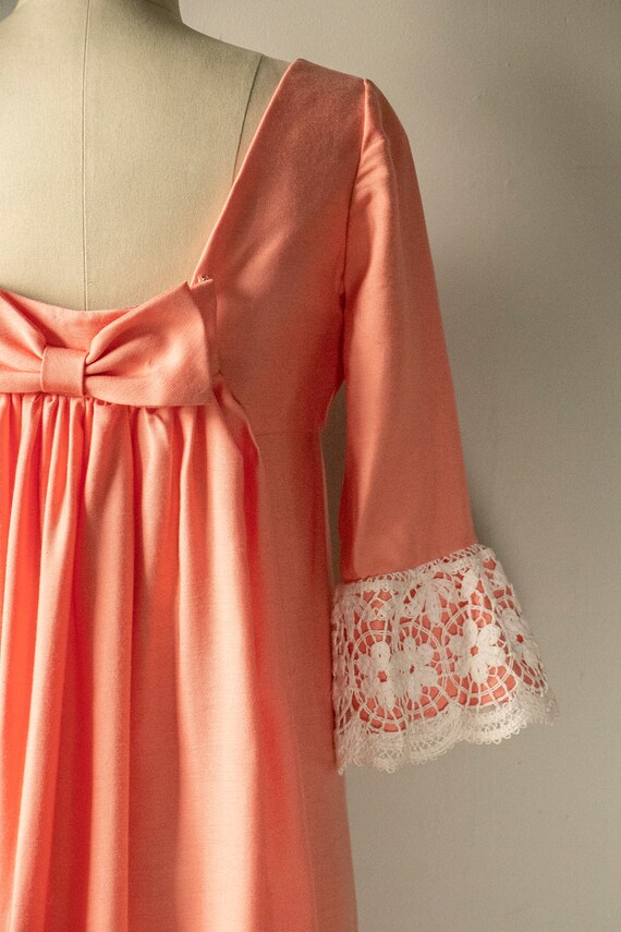 1970s Maxi Dress Peachy Lorrie Deb S - image 5