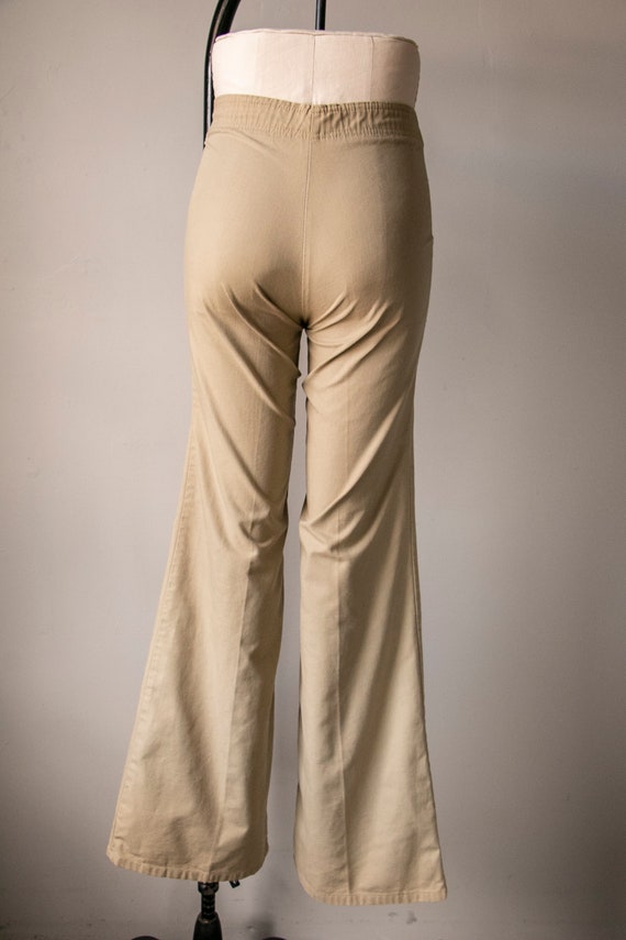 1970s Bell Bottoms Cotton Pants S - image 2