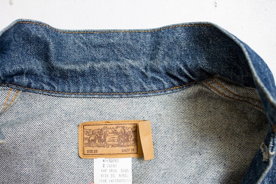 1970s Denim Jacket Jean Roebucks Cotton S - image 7