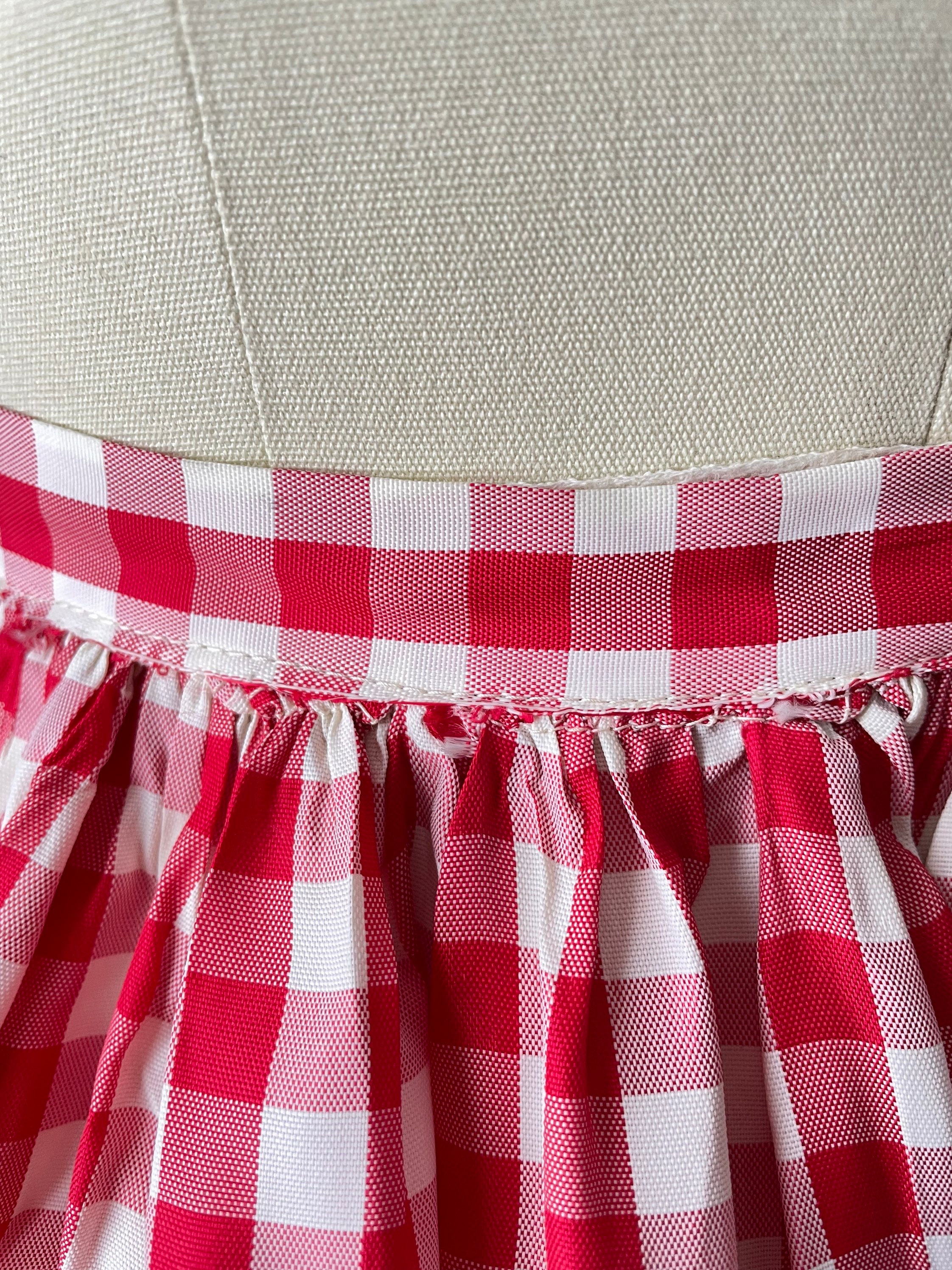 1950s Full Circle Skirt Gingham Taffeta S - Etsy