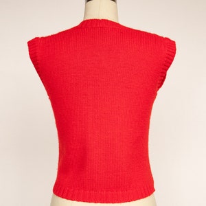 1970s Wool Knit Top Sweater Vest S image 2