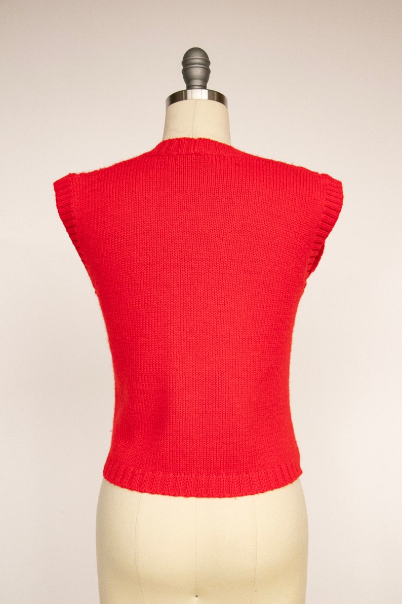 1970s Wool Knit Top Sweater Vest S image 2