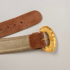 1980s Belt Suede Leather Anne Klein Calderon Cinch Waist M image 10