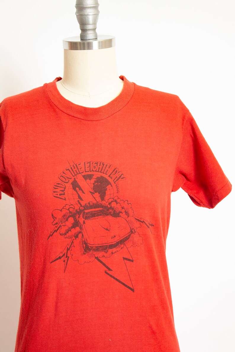1970s T-Shirt Corvette Car Red Tee Shirt XS image 3