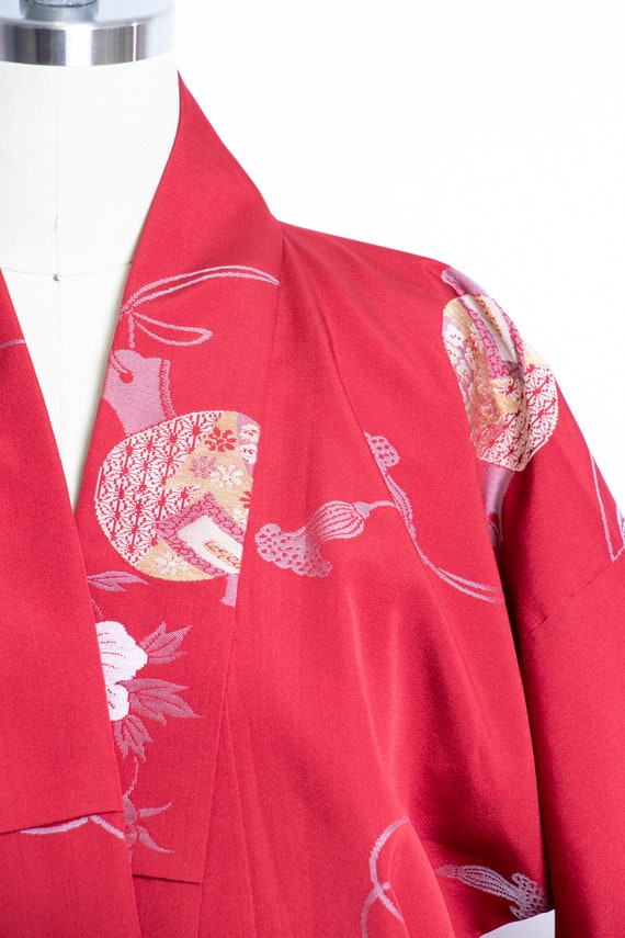 1950s Kimono Japanese Robe Metallic Lame - image 6