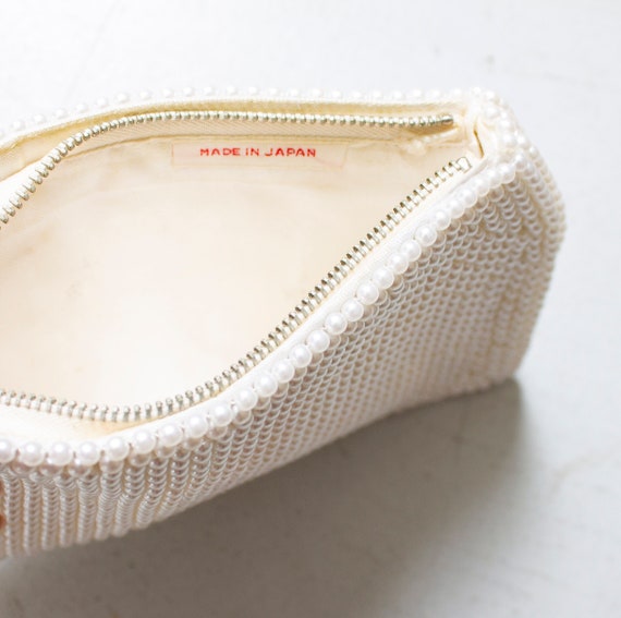 1960年代のクラッチバッグ、アイボリーのビーズバッグ - Etsy 日本