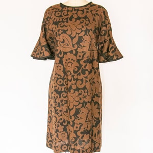 1960s Dress Printed Shift Mod S image 1