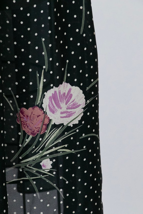 70s Polka Dot Prairie Dress |S