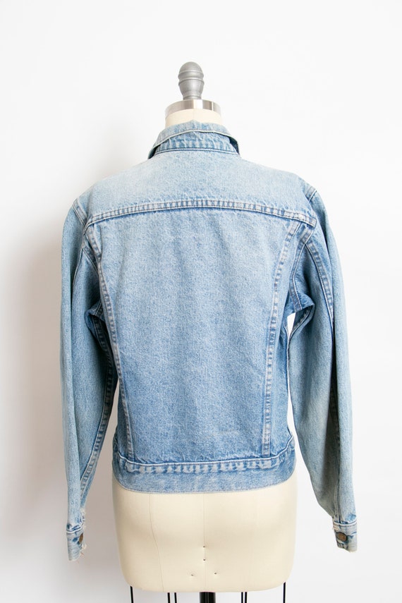 1990s Denim Jacket Cropped Blue Jean S - image 2