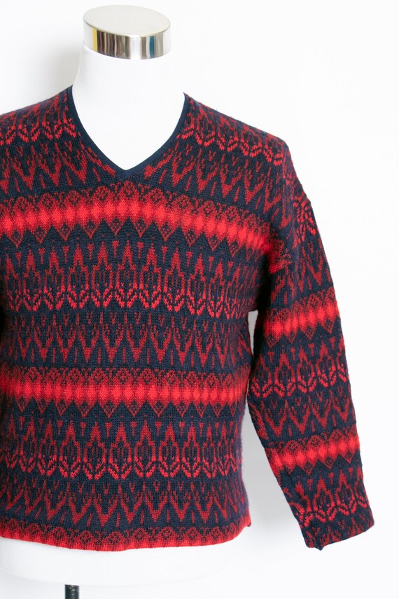 1970s Sweater Wool Knit Scandinavian Small - image 8