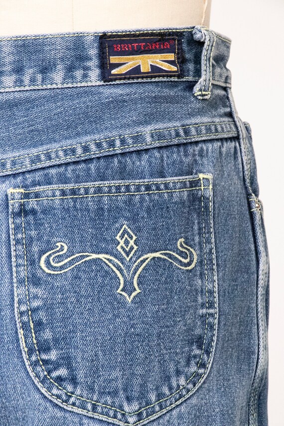 1980s Jeans Britannia Cotton Denim Straight Leg 3… - image 5