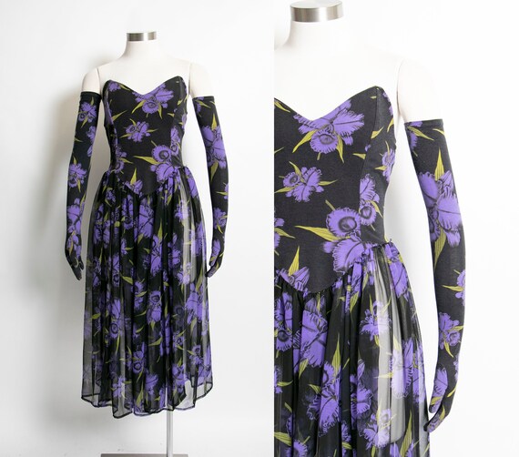 Vintage 1980s Betsey Johnson Punk Label Dress Glov