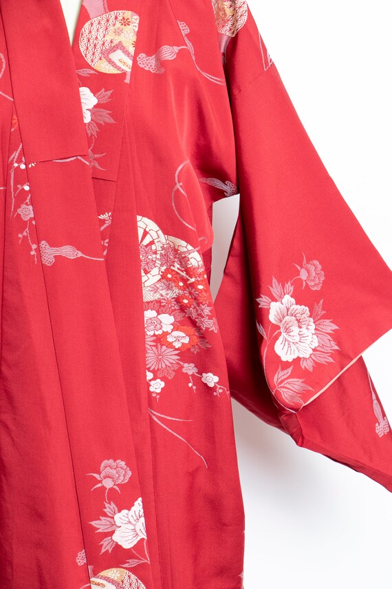 1950s Kimono Japanese Robe Metallic Lame - image 5
