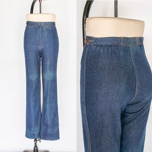 1970s Jeans Bell Bottoms Cotton Denim 24&quot; x 34&quot;