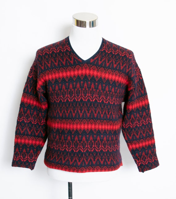 1970s Sweater Wool Knit Scandinavian Small - image 1