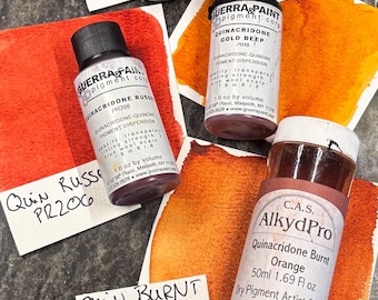 Handmade watercolor Quin  gold 4 pan set (PO49) (PO48) (PR206)