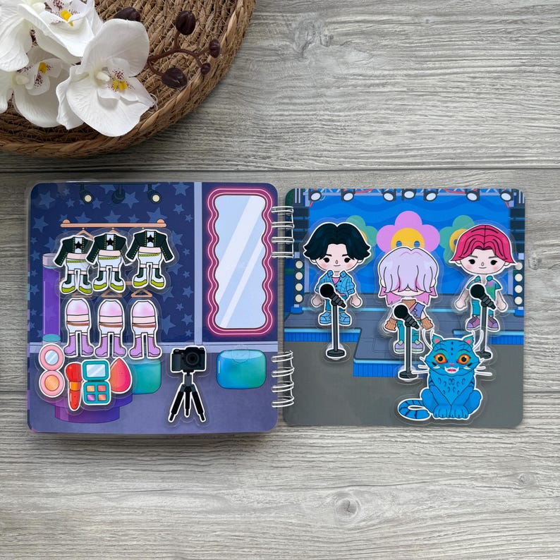 Kpop Dämonenjäger Geschenkbox | Kpop Dämonenjäger Quiet Buch | Dämonenjägerin Kpop Spielzeug | Dämonenjäger Kleinkind beschäftigt Buch | Kpop Kinderaktivität Bild 6