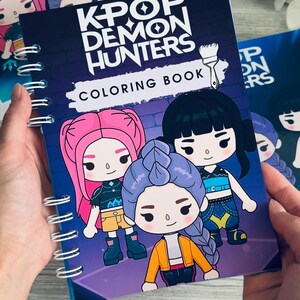 Kpop Dämonenjäger Geschenkbox | Kpop Dämonenjäger Quiet Buch | Dämonenjägerin Kpop Spielzeug | Dämonenjäger Kleinkind beschäftigt Buch | Kpop Kinderaktivität Bild 3
